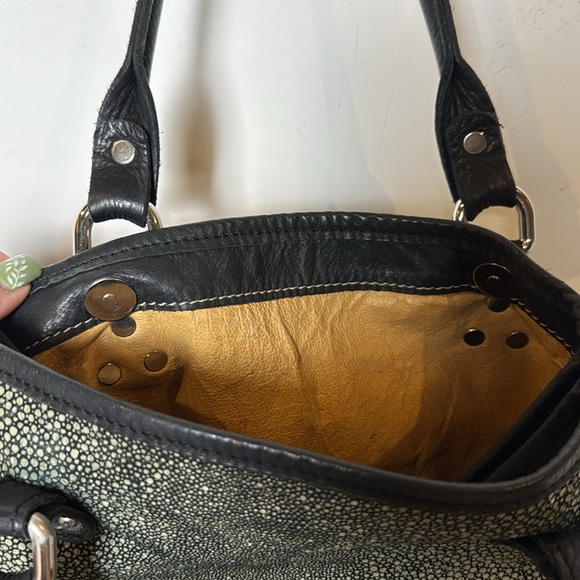 Vin Baker Women's Handbags Terra Italian Leather Speckled Green Shoulder Bag USA - Picture 14 of 16